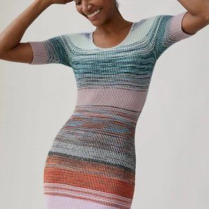 Anthropologie Space Dye Knit Midi Dress